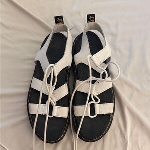 Dr Marten White Strappy Sandals